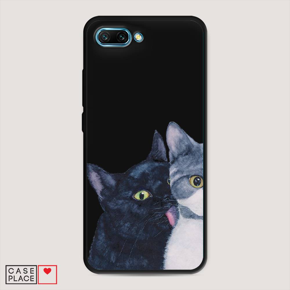 

Чехол Awog на Honor 10 "Кошачья любовь", Синий, 65352-1
