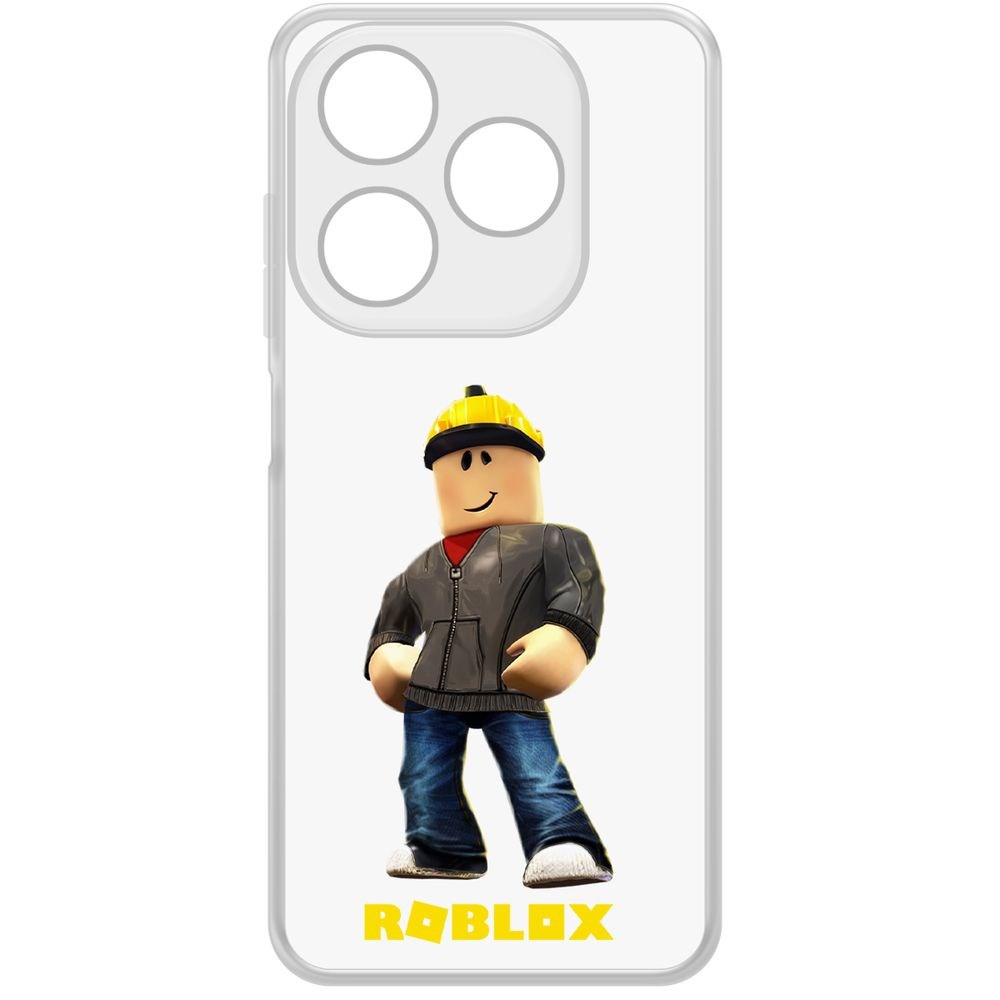 

Чехол-накладка Krutoff Clear Case Roblox-Строитель для Tecno Spark 20, Прозрачный