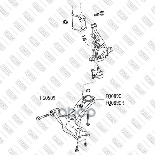 

FIXAR С блок FIXAR FG0509 TOYOTA RAV4 05- сайлентблок переднего рычага задний 1шт