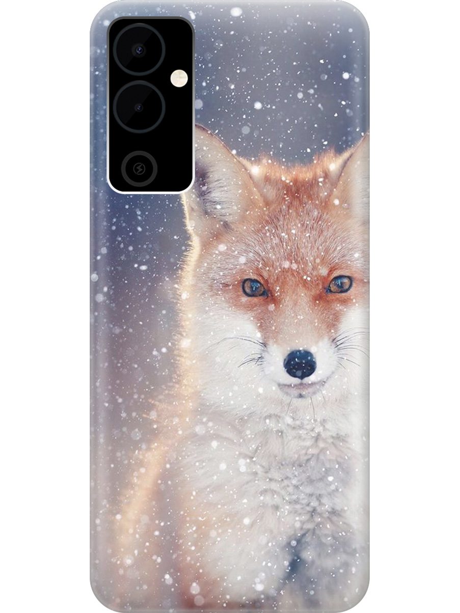 

Силиконовый чехол на Tecno Pova Neo 2 "Лисица в снегопад", Белый;оранжевый;синий, 20001476