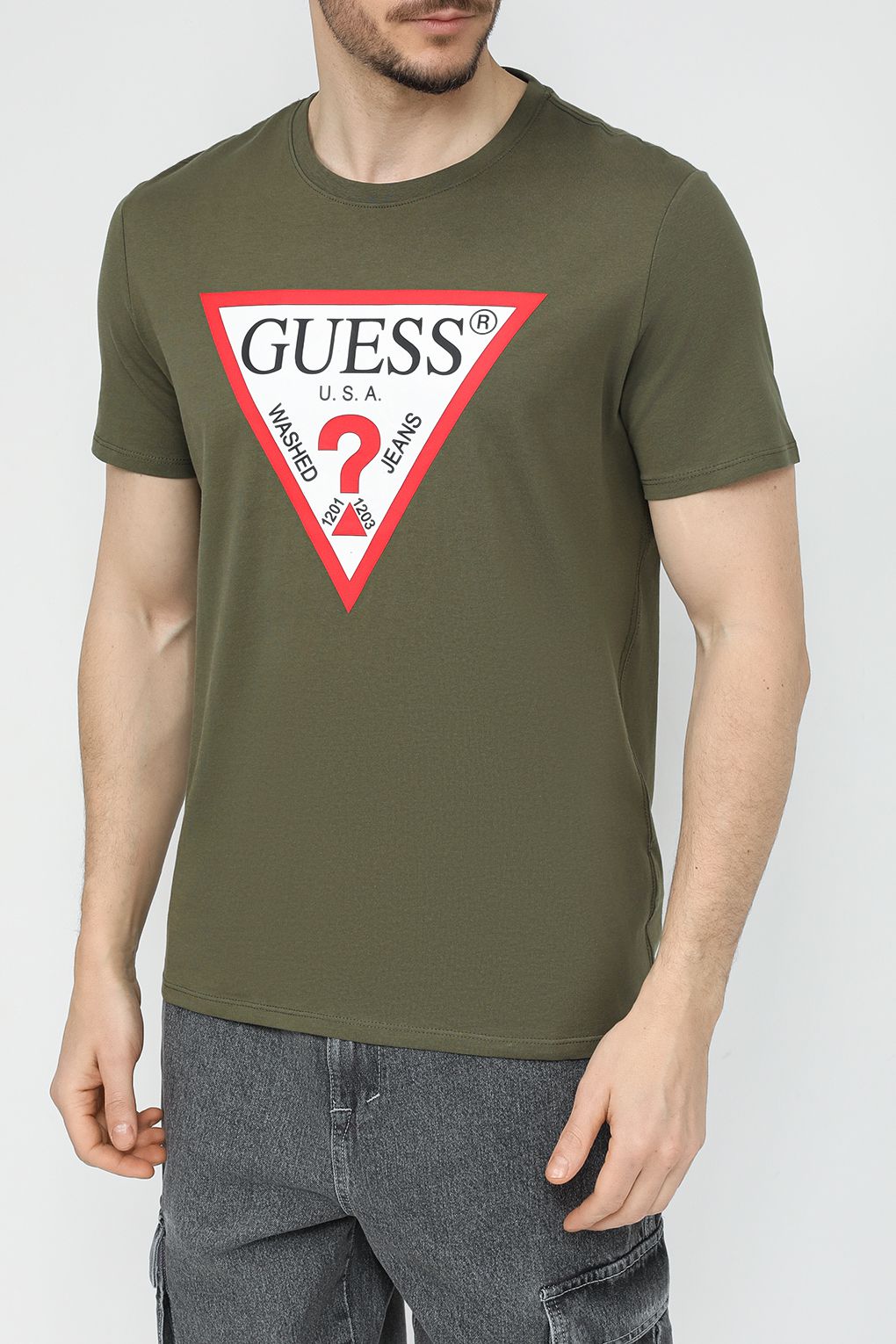 

Футболка мужская Guess M2YI71 I3Z14 зеленая 2XL, Зеленый, M2YI71 I3Z14