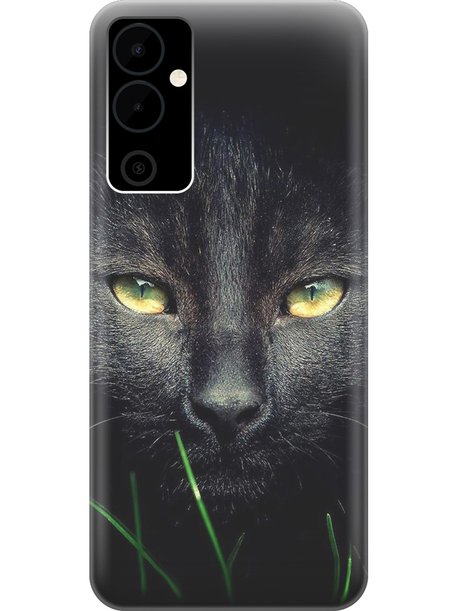 

Силиконовый чехол на Tecno Pova Neo 2 "Кошка в темноте", Черный, 20001476