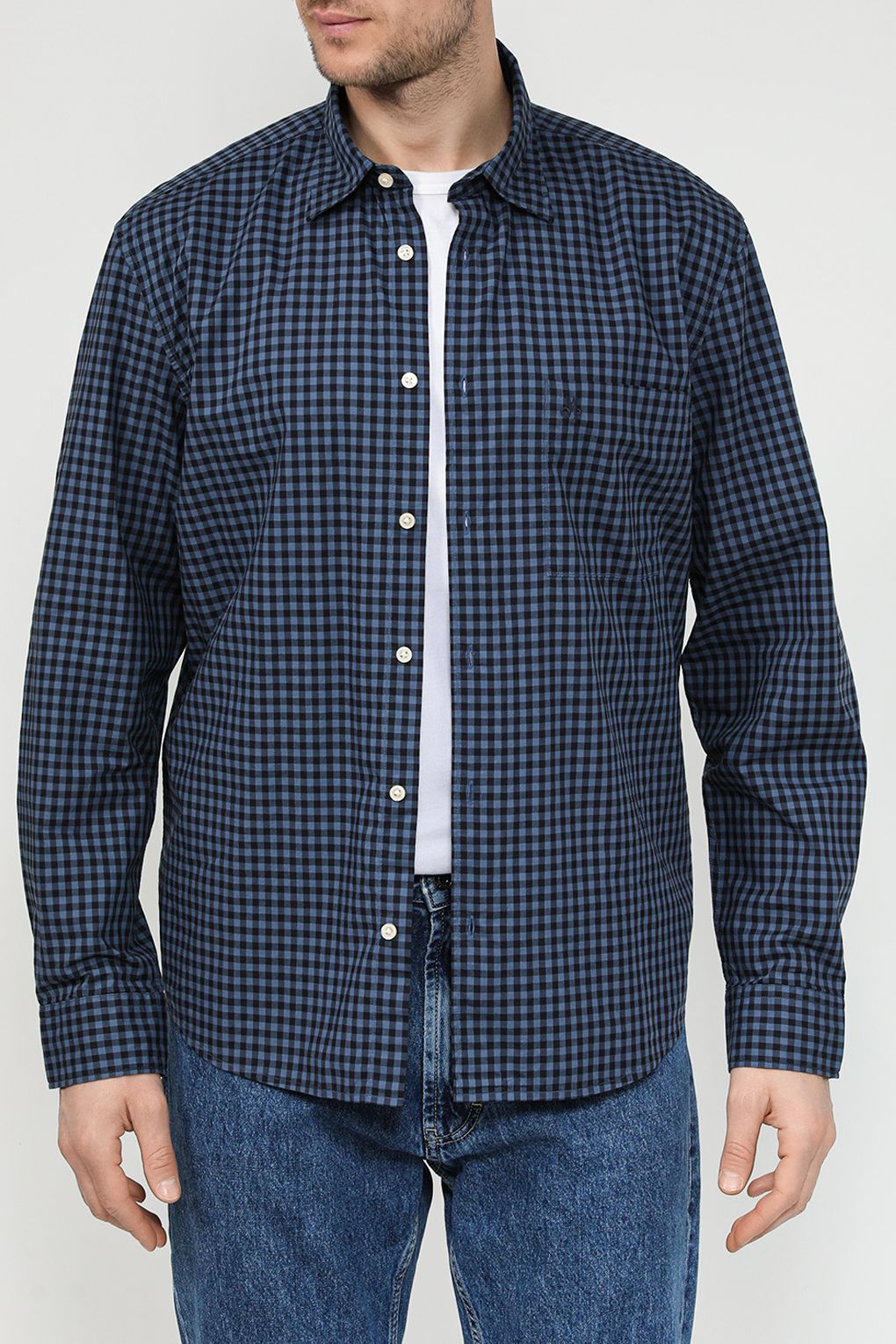 

Рубашка мужская Marc O’Polo M21720842090 синяя XL, Синий, M21720842090