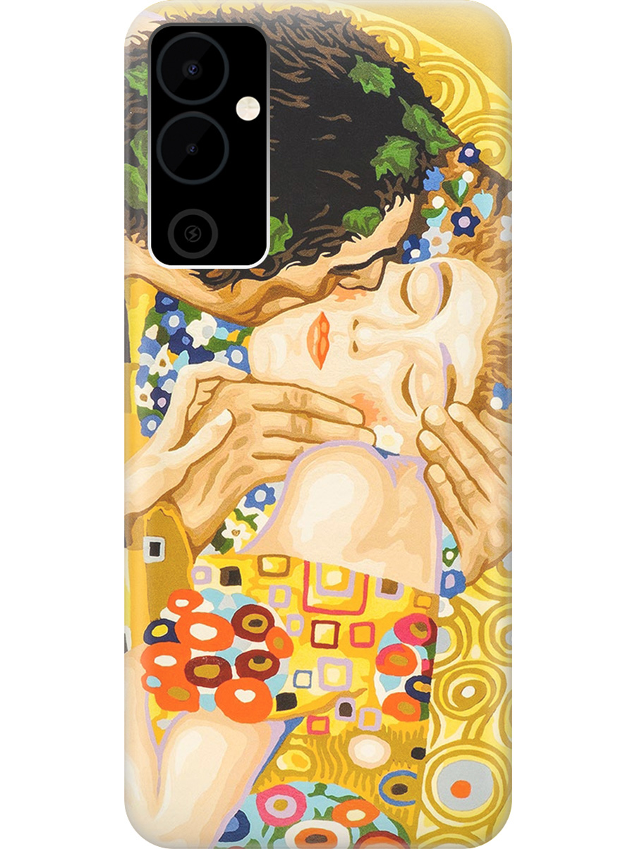 

Силиконовый чехол на Tecno Pova Neo 2 "Поцелуй", Желтый, 20001476