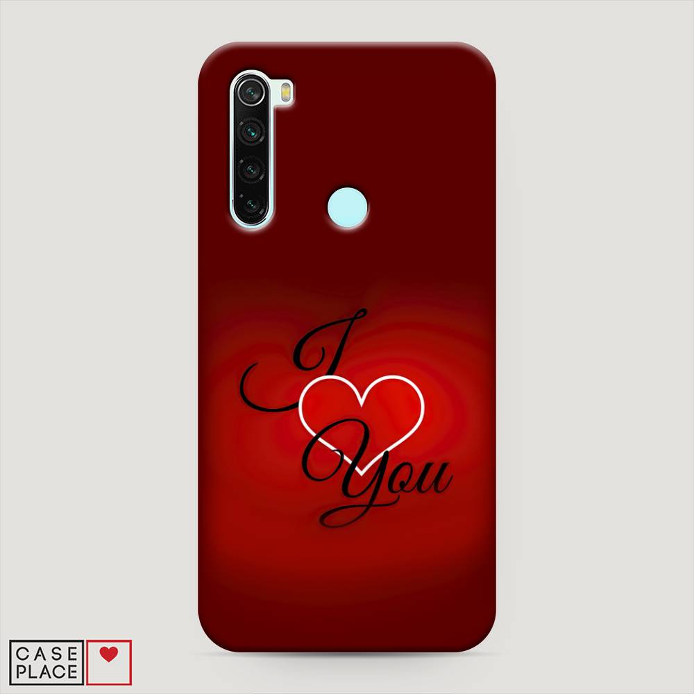 фото Пластиковый чехол "i love you 3" на xiaomi redmi note 8 awog