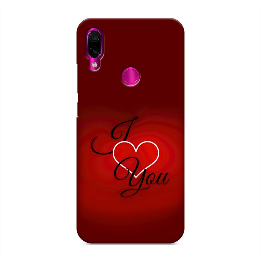 фото Пластиковый чехол "i love you 3" на xiaomi redmi note 7 awog