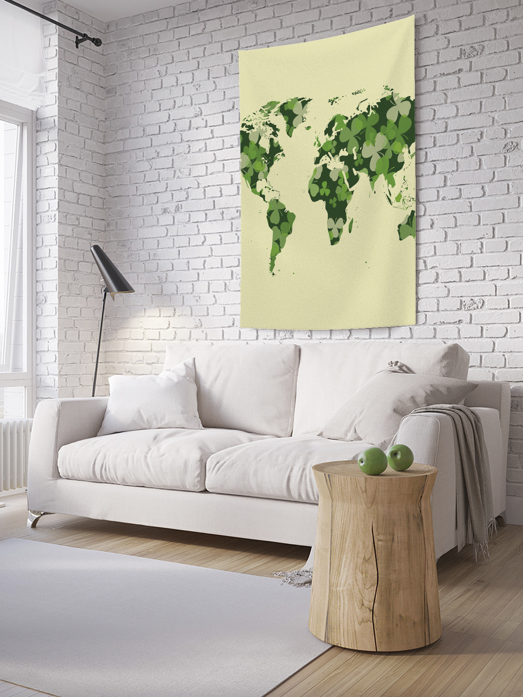 

Вертикальное фотопанно на стену JoyArty Трилистники на карте 150x200 см, Трилистники на карте