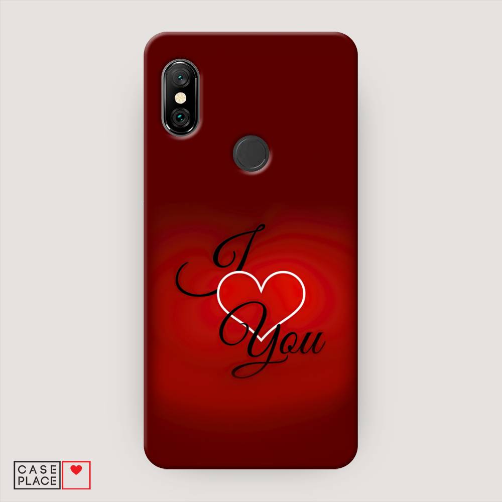 фото Пластиковый чехол "i love you 3" на xiaomi redmi note 6 pro awog