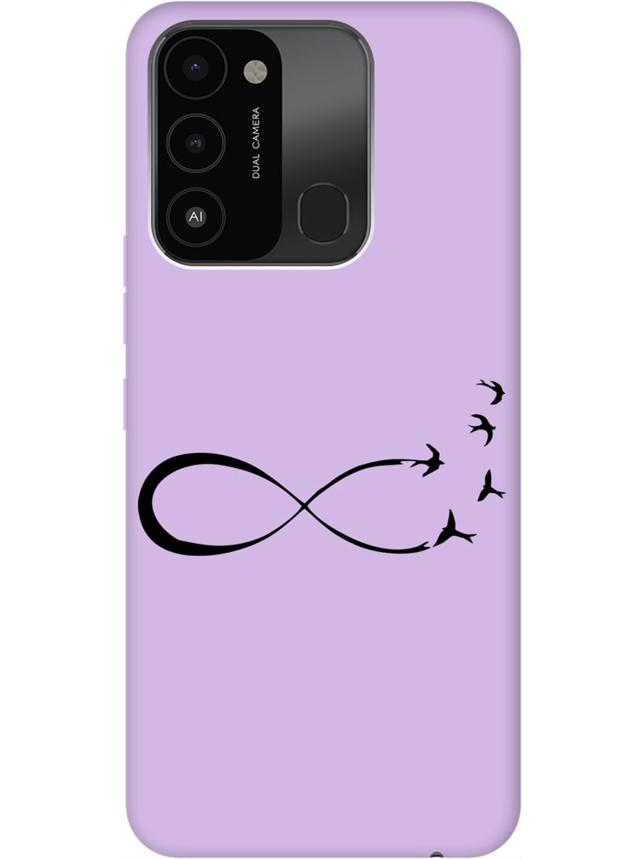 

Силиконовый чехол на Tecno Spark 8C "Infinity" сиреневый, Фиолетовый;черный, 20001475