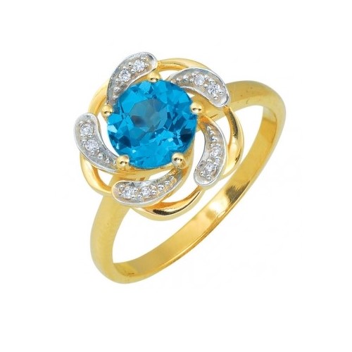 

Кольцо из золота р. 17 DIAMOND PRIME 23-1-AZ-R-082655, аметист\фианит, 23-1-AZ-R-082655
