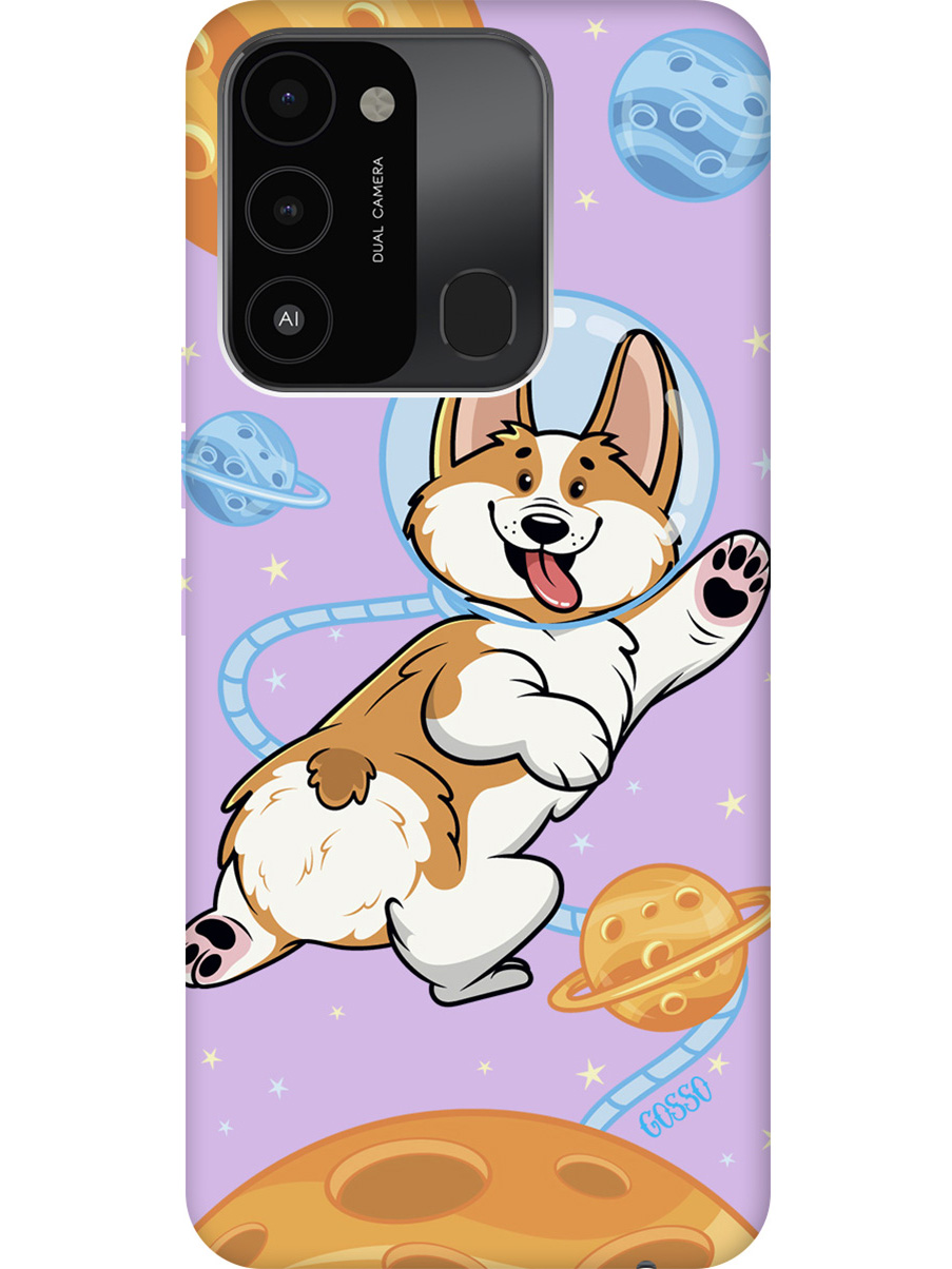 

Силиконовый чехол на Tecno Spark 8C "CosmoCorgi" сиреневый, Фиолетовый;коричневый, 20001475