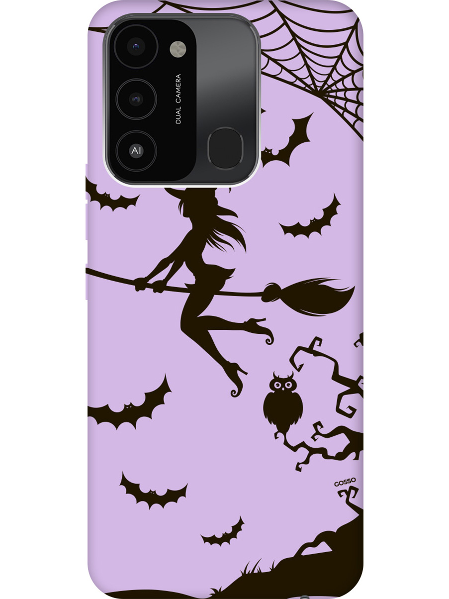 

Силиконовый чехол на Tecno Spark 8C "Witch on a Broomstick" сиреневый, Фиолетовый;черный, 20001475