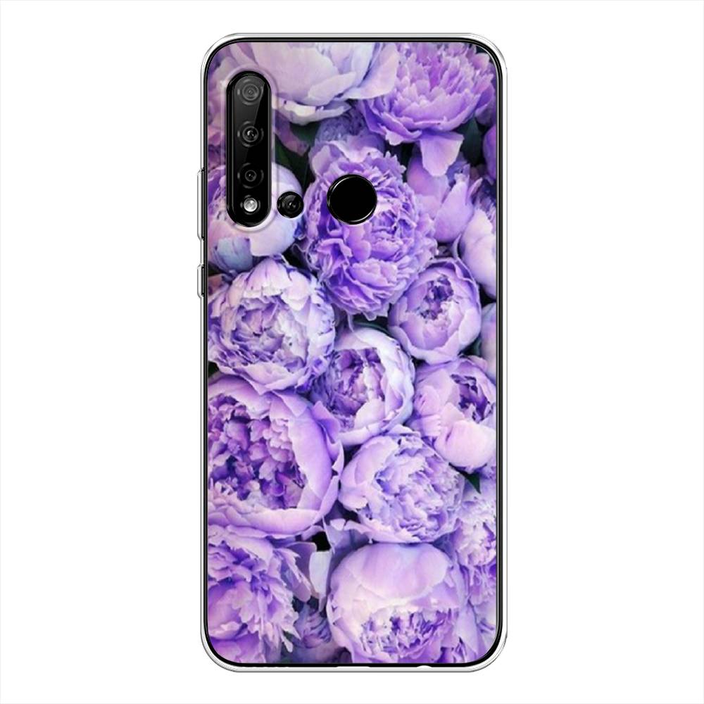 

Чехол Awog на Huawei Nova 5i "Пионы сиреневые", Фиолетовый;голубой, 69850-8