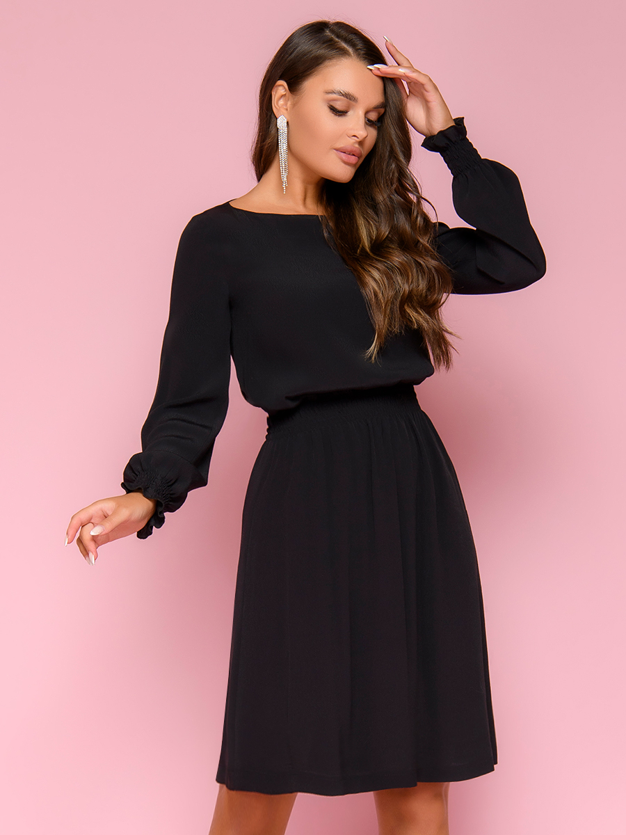 

Платье женское 1001dress 0132101-01713 черное 44 RU, 0132101-01713