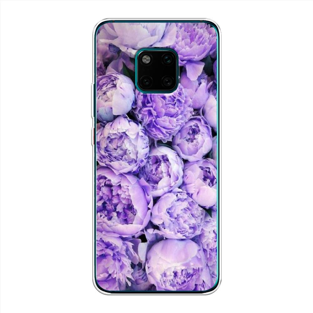 

Чехол Awog на Huawei Mate 20 Pro "Пионы сиреневые", Фиолетовый;голубой, 67050-8