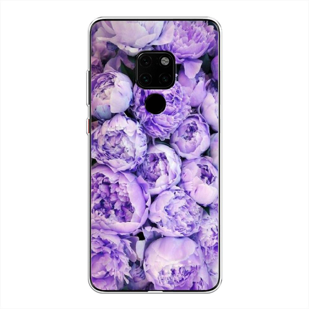 

Чехол Awog на Huawei Mate 20 "Пионы сиреневые", Фиолетовый;голубой, 66850-8