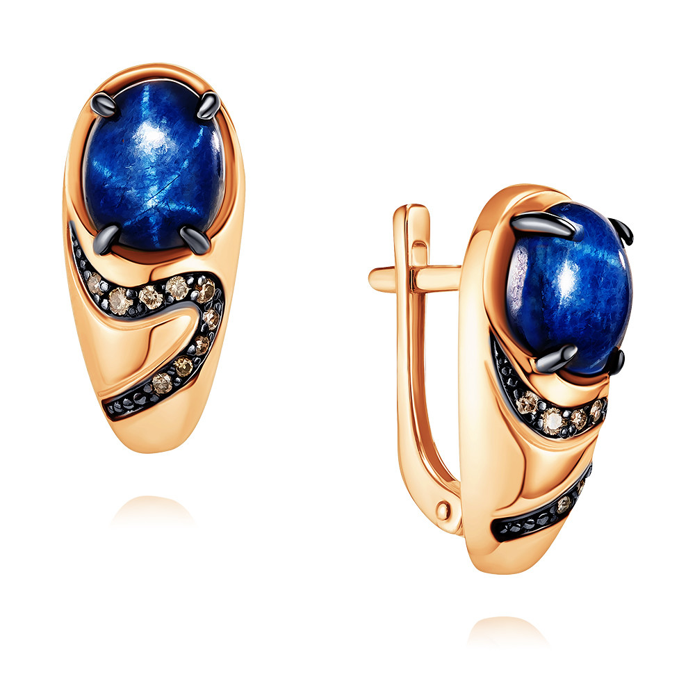 

Серьги из золота ADAMAS 2424487/01-А50Ч-432, бриллиант/сапфир, 2424487/01-А50Ч-432