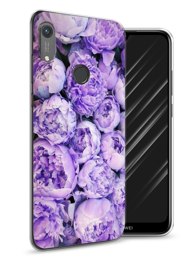 

Чехол Awog на Honor 8A (8A Pro/Prime) "Пионы сиреневые", Фиолетовый;голубой, 68750-8