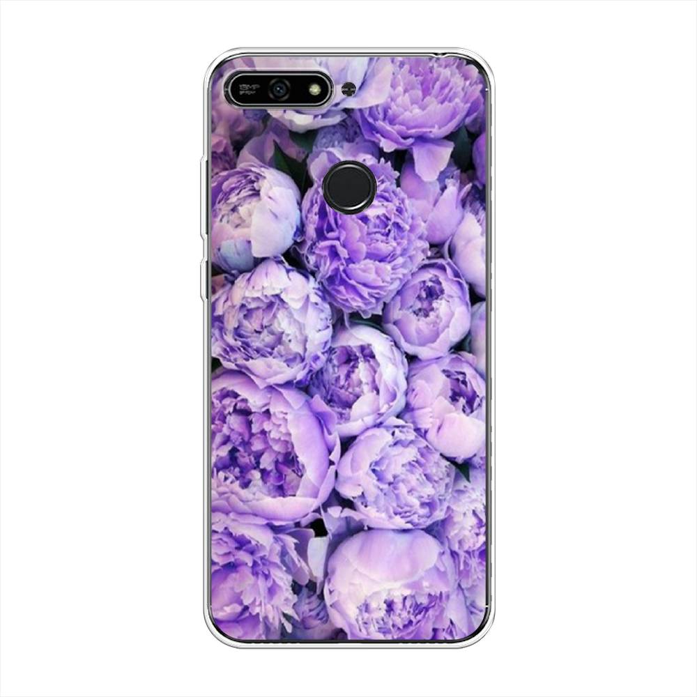 

Чехол Awog на Honor 7A Pro "Пионы сиреневые", Фиолетовый;голубой, 65450-8