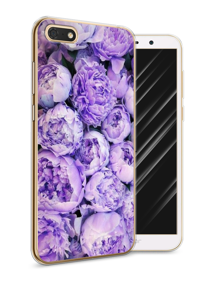 

Чехол Awog на Honor 7A "Пионы сиреневые", Фиолетовый;голубой, 65250-8