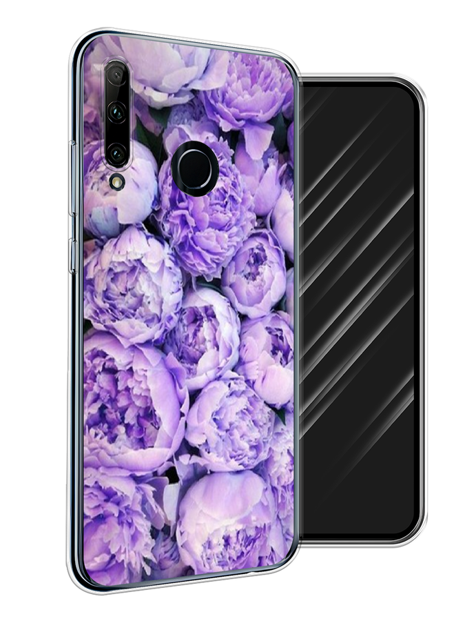 

Чехол Awog на Honor 20 Lite 2019 "Пионы сиреневые", Фиолетовый;голубой, 68950-8