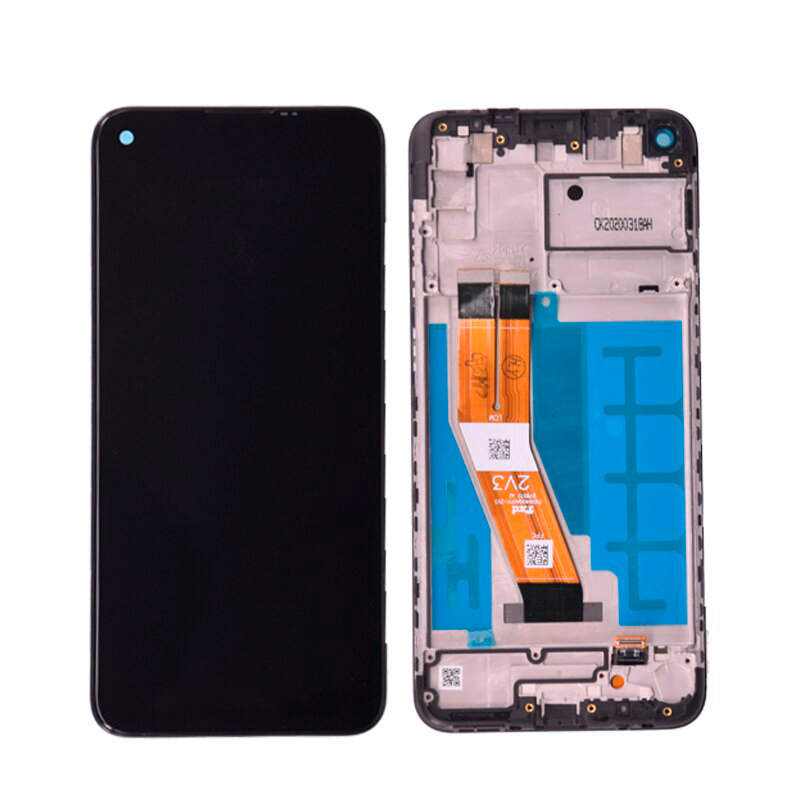 Дисплей для Samsung SM-A115F Galaxy A11 в рамке + тачскрин (черный)