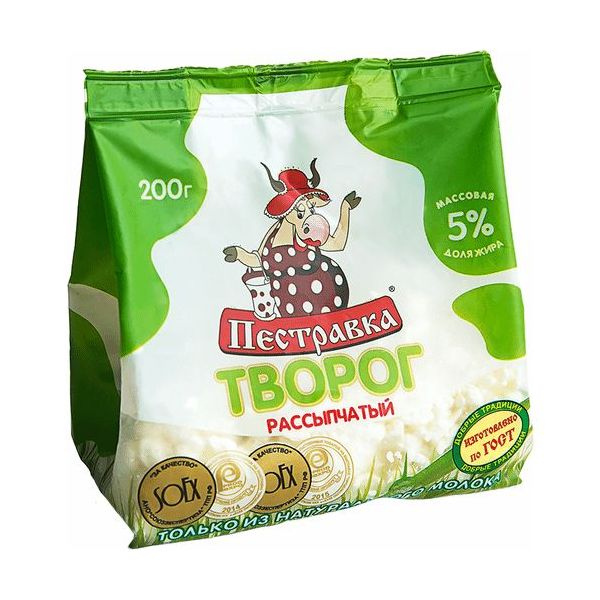 

Творог рассыпчатый Пижанка 5% БЗМЖ 200 г