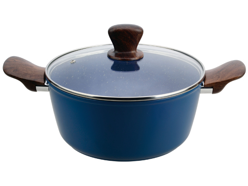 фото Кастрюля winner 1389 2,1 л. с мраморным покрытием лазурь