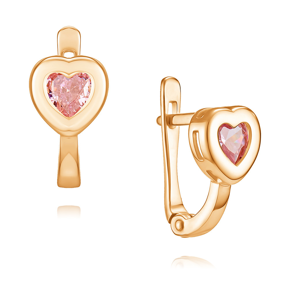 

Серьги из красного золота с фианитом ADAMAS 24038627/01-А50-724, 24038627/01-А50-724