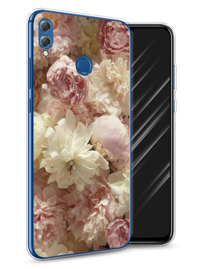 

Чехол Awog на Honor 8X "Пионы светлые", Бежевый;коричневый, 66750-8