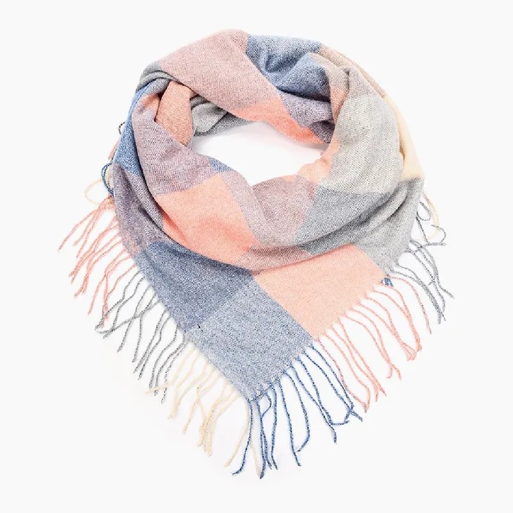 

Шарф женский Rosedena shawlcyB495 сине-желтый, 100х100 см, shawlcyB495