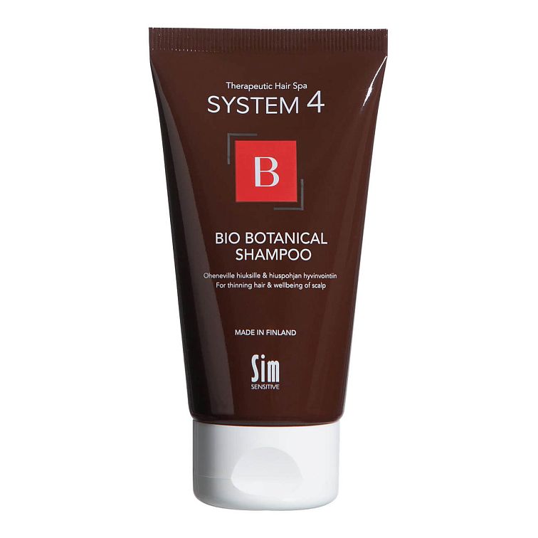 Шампунь Sim Sensitive для роста волос System 4 Bio Botanical Shampoo, 75 мл dewal beauty заколка краб для волос большая овал бежевая 1 шт