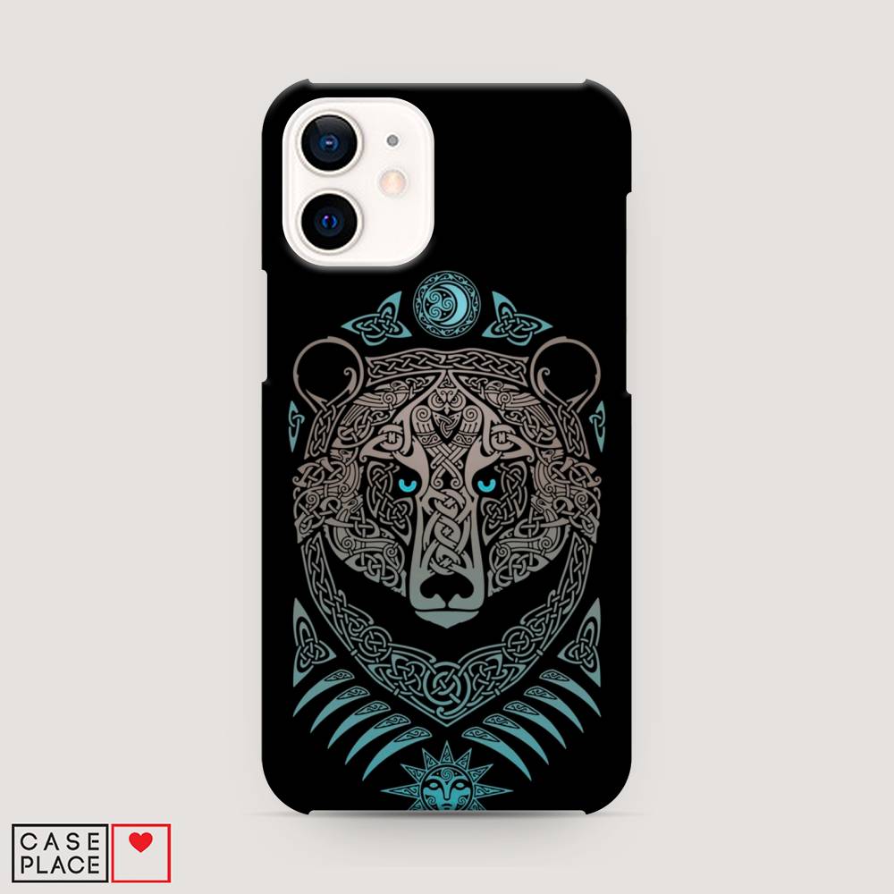 

Пластиковый чехол "Кельтский медведь" на Apple iPhone 12 mini, 12620-1