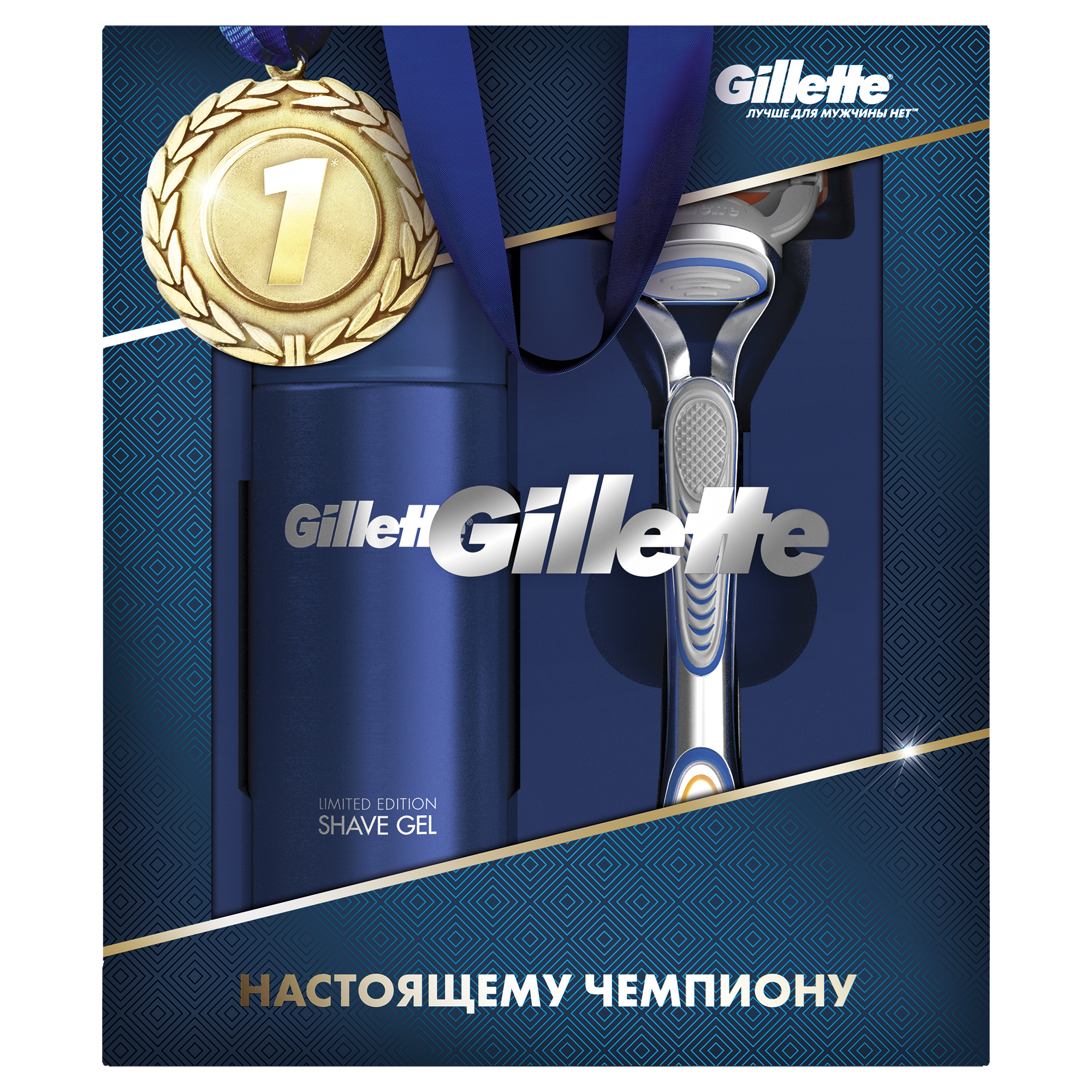 фото Подарочный набор gillette бритва fusion5 + sensitive гель для бритья 200 мл