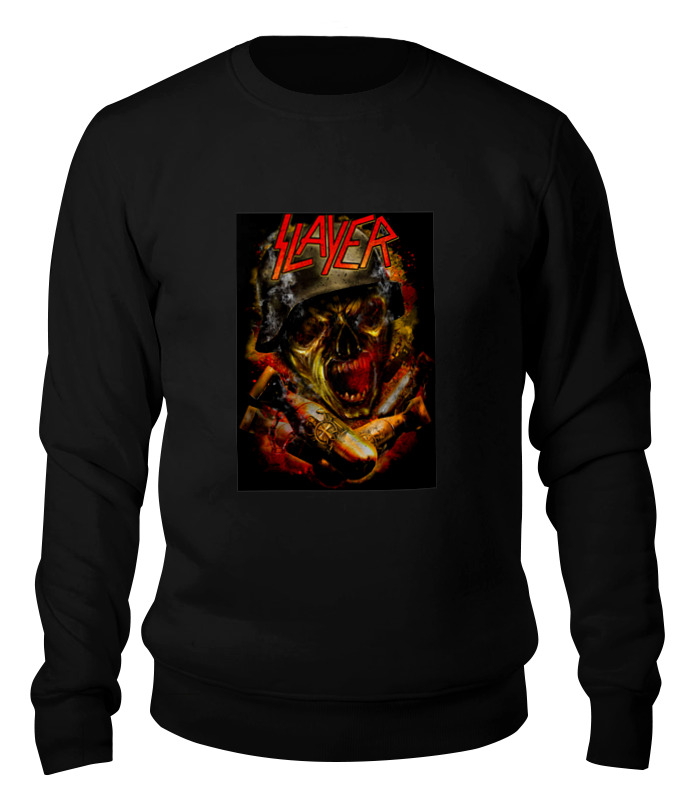 

Свитшот унисекс Printio Slayer thrash metal band черный XL, Slayer thrash metal band