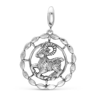

Серебряный знак зодиака Овен оксидирование Б530890-1, 7910Б