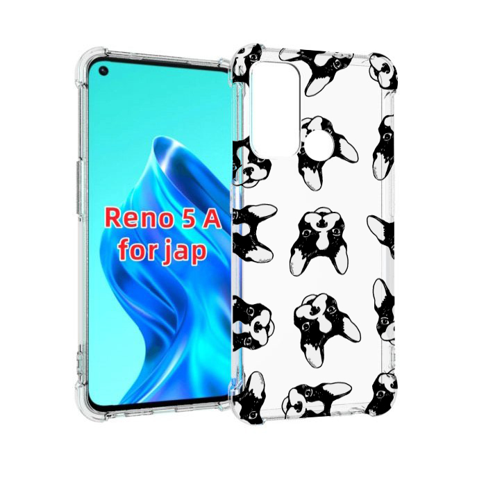 

Чехол MyPads черно белые собачки для Oppo Reno 5A, Прозрачный, Tocco