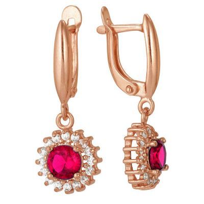 

Серебряные серьги солнце фианиты золочение Б3387630Д, Б3386055-8
