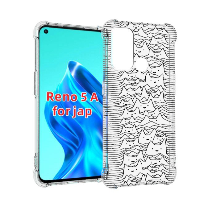 

Чехол MyPads черно белые коты 3D для Oppo Reno 5A, Прозрачный, Tocco