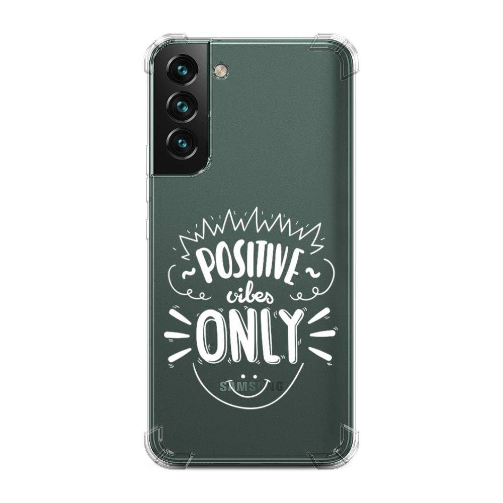 фото Противоударный силиконовый чехол "positive vibes only графика" на samsung galaxy s22 + awog