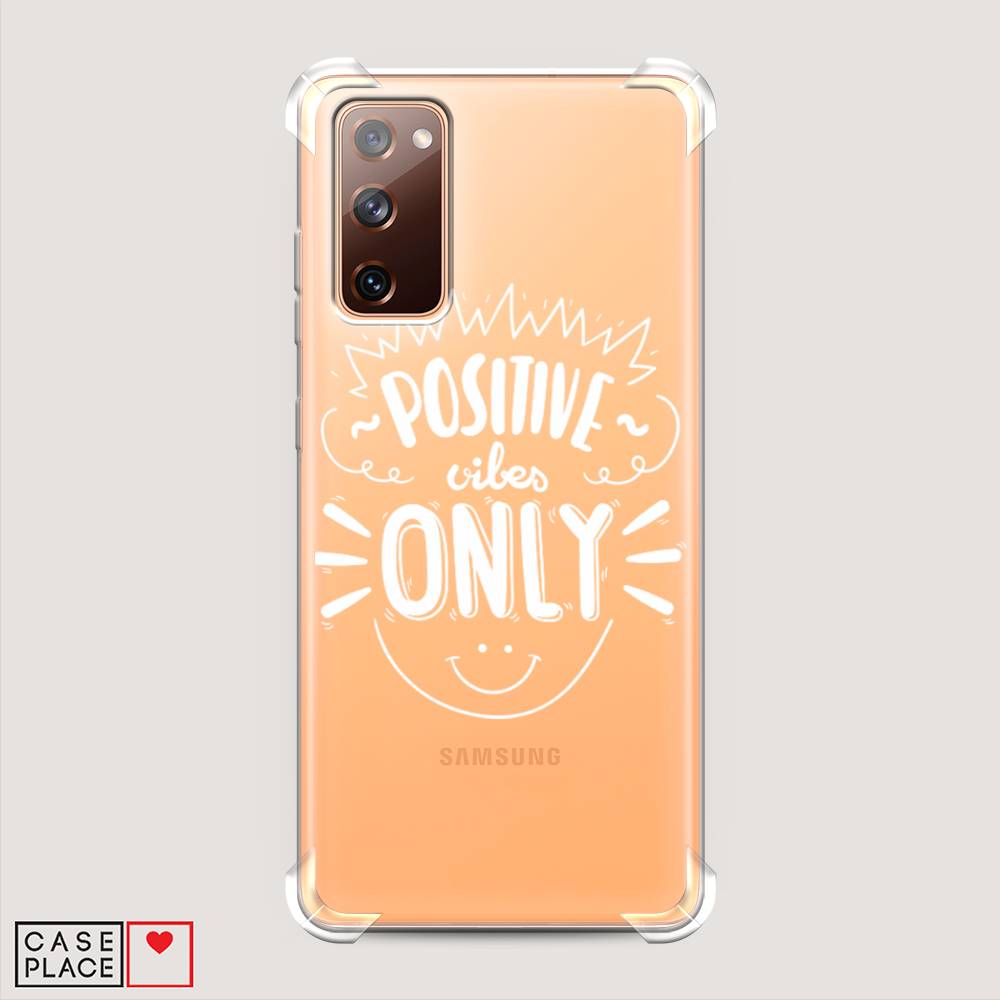 фото Противоударный силиконовый чехол "positive vibes only графика" на samsung galaxy s20 fe awog