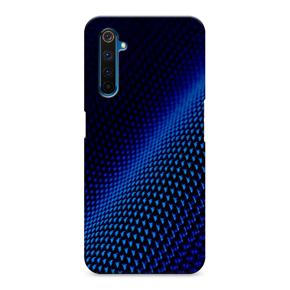 фото Пластиковый чехол "синий карбон" на realme 6 pro awog