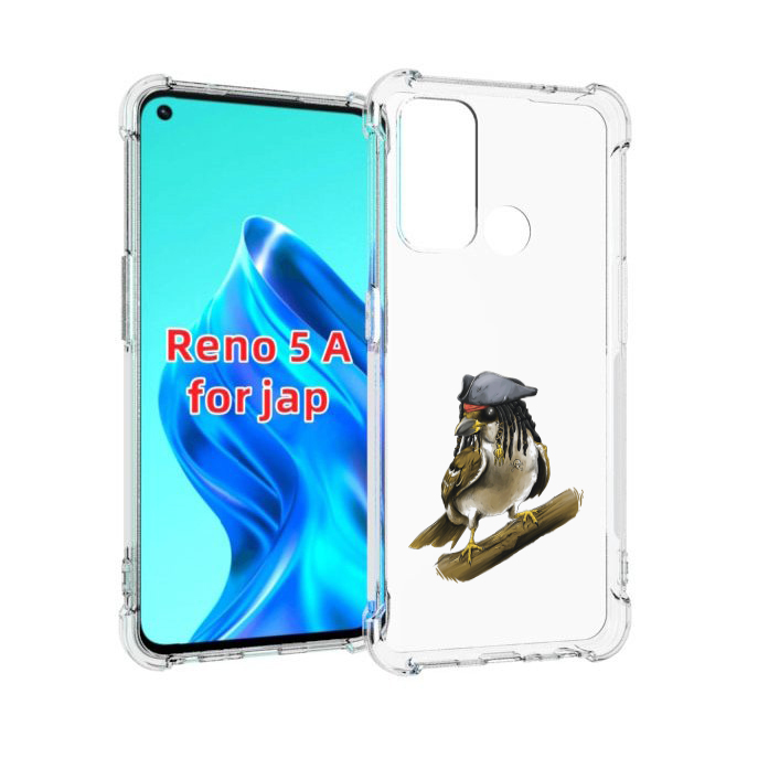 

Чехол MyPads Джек воробей для Oppo Reno 5A, Прозрачный, Tocco