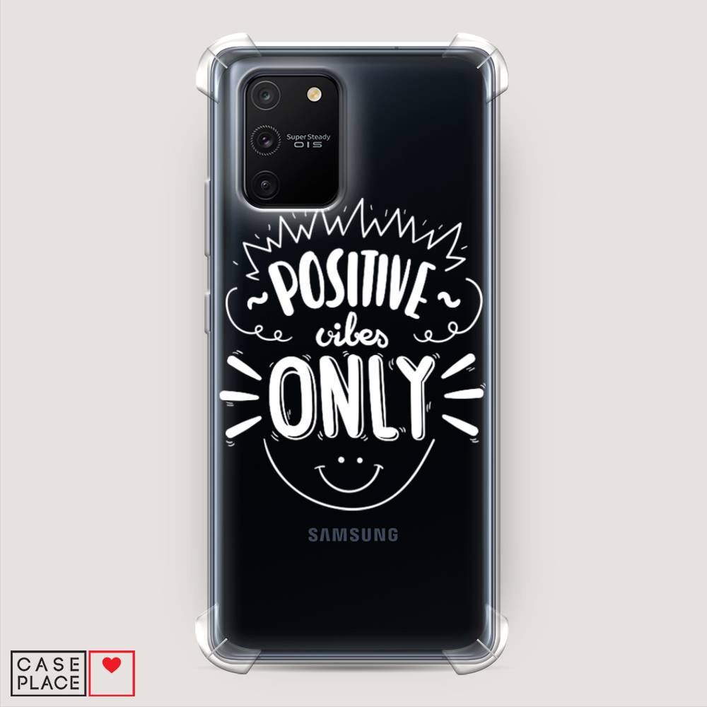 фото Противоударный силиконовый чехол "positive vibes only графика" на samsung galaxy s10 lite awog