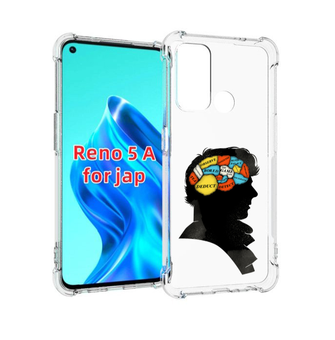 

Чехол MyPads темный рисунок для Oppo Reno 5A, Прозрачный, Tocco