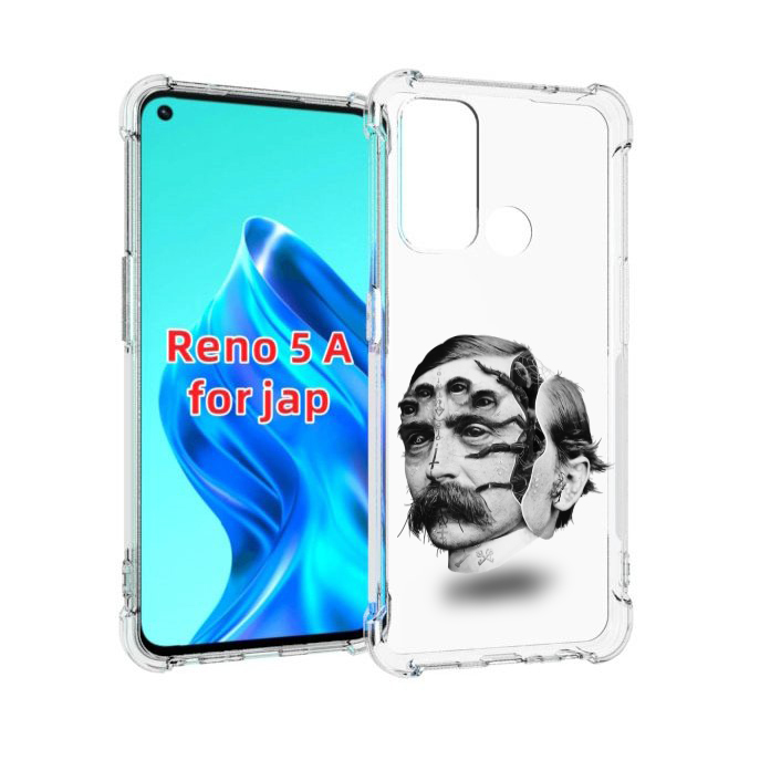 

Чехол MyPads страшное лицо мужчины для Oppo Reno 5A, Прозрачный, Tocco