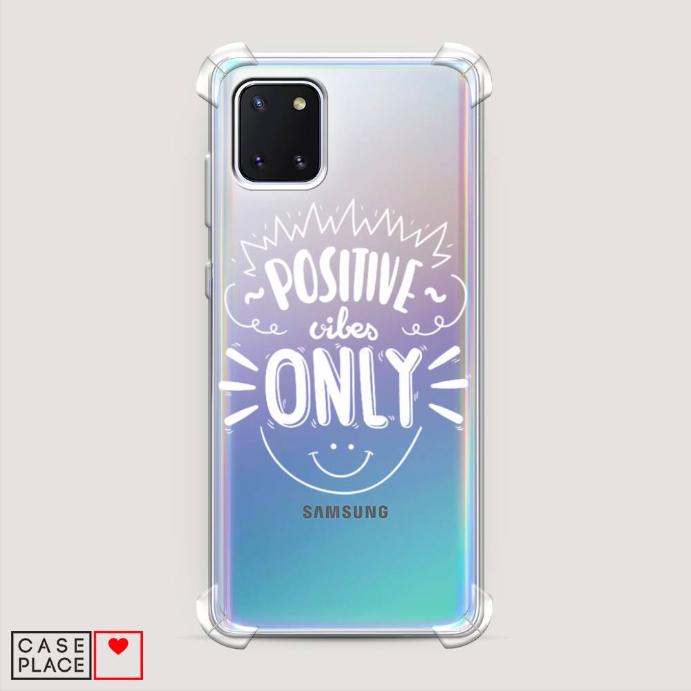 фото Противоударный чехол "positive vibes only графика" на samsung galaxy note 10 lite awog