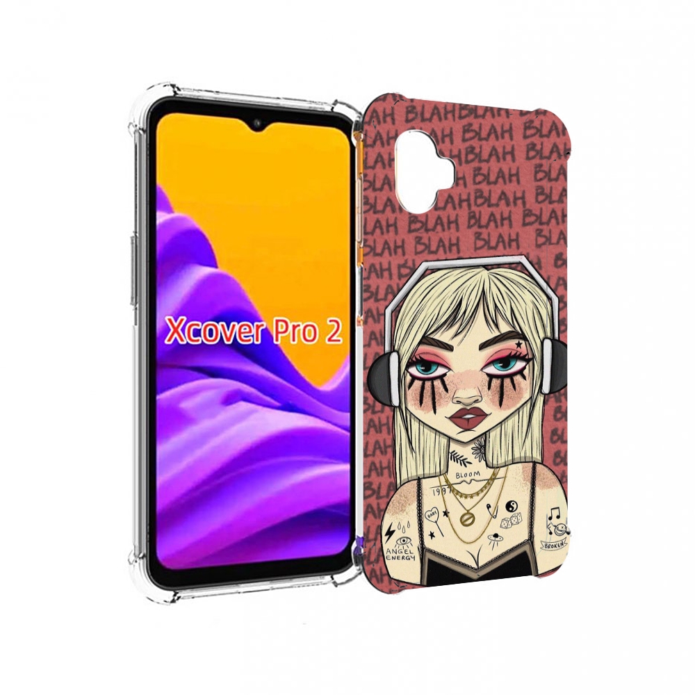 

Чехол MyPads дерзкая-девушка-в-наушниках женский для Samsung Galaxy Xcover Pro 2, Прозрачный, Tocco