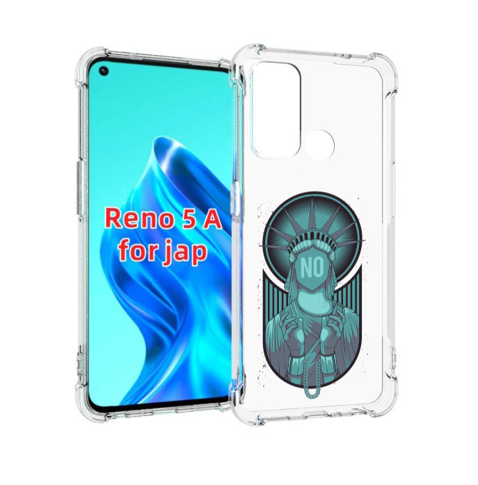 

Чехол MyPads статуя свободы зеленый для Oppo Reno 5A, Прозрачный, Tocco