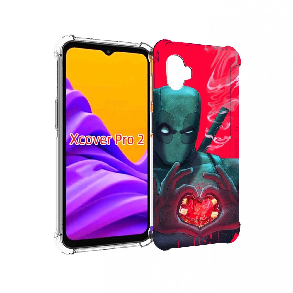 Чехол MyPads дедпул-в-сердце для Samsung Galaxy Xcover Pro 2